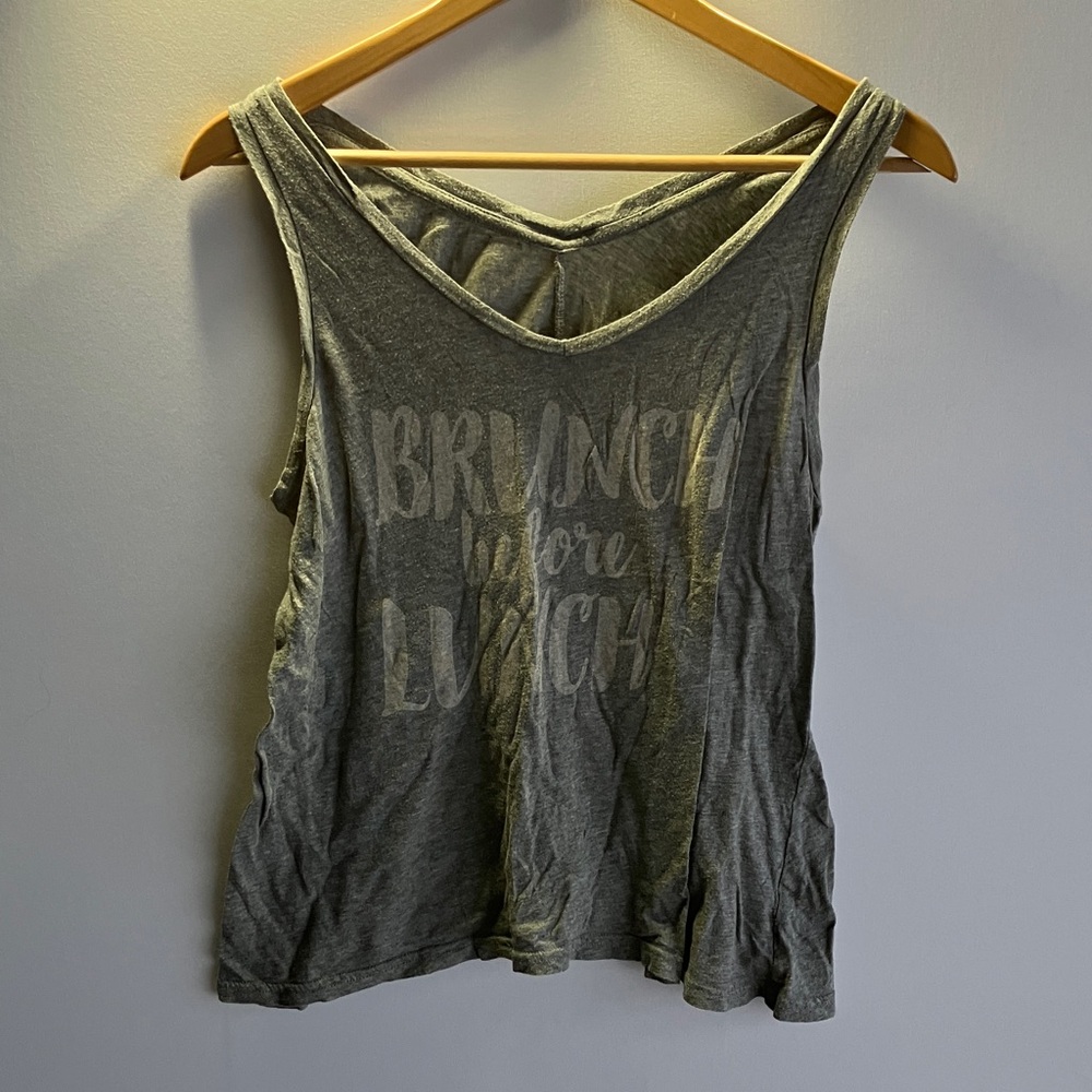 Gilligan & O'Malley Gray Tank Top